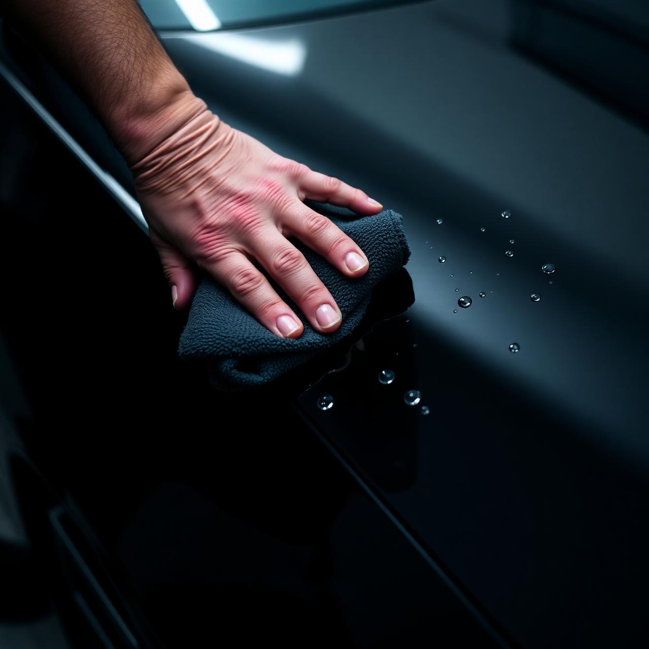 Hand polishing detail